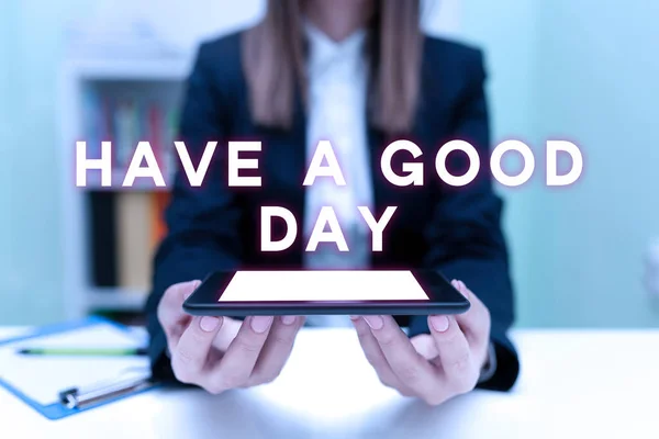 Tekst Odręcznego Pisania Have Good Day Pomysł Biznes Nice Gesture — Zdjęcie stockowe