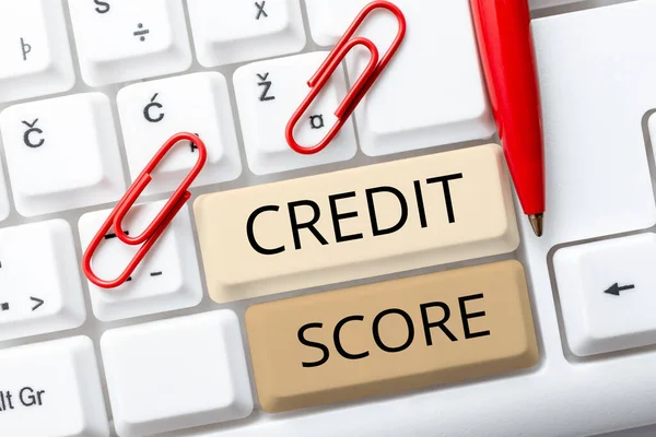 Conceptual Display Credit Score Business Approach Numerical Expression Indicates Person — Stock Photo, Image