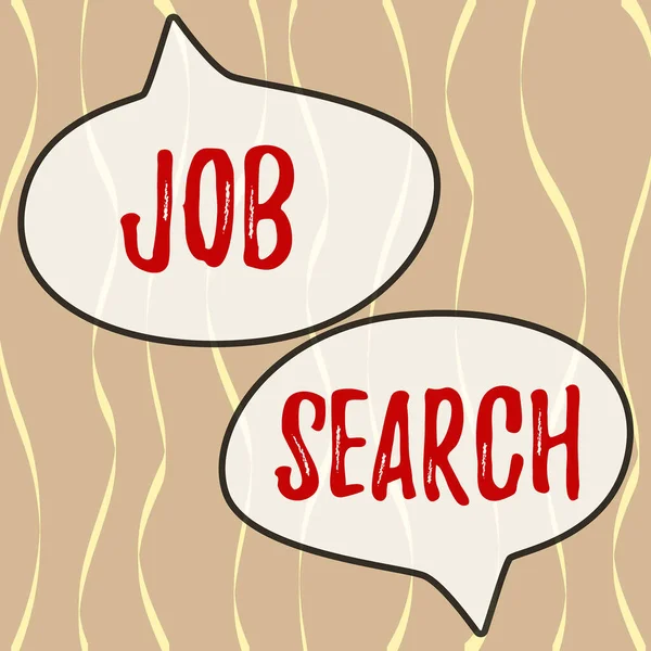 Pisanie Wyświetlania Tekstu Job Search Word Written Act Person Find — Zdjęcie stockowe