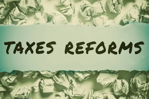 Concereption Taxes Reforms Word Written Managed Tax — 스톡 사진