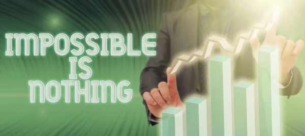Tekst Toont Inspiratie Impossible Nothing Business Showcase Gemotiveerd Ondanks Uitdagingen — Stockfoto