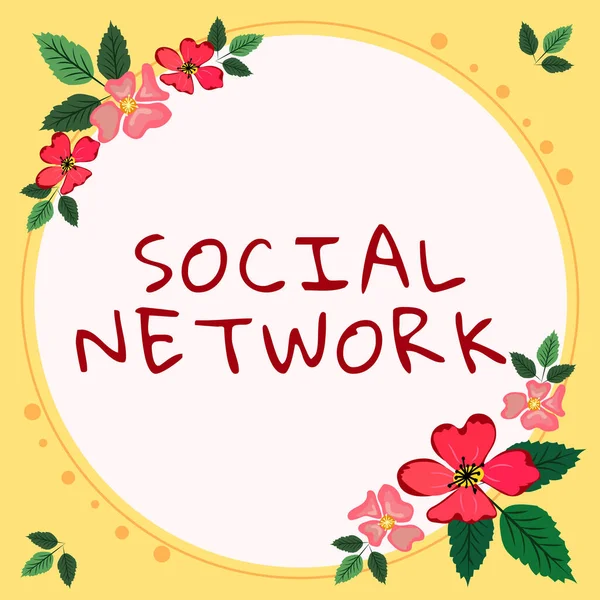 Schreiben Von Textanzeigen Soziales Netzwerk Business Überblick Über Ein Rahmenwerk — Stockfoto