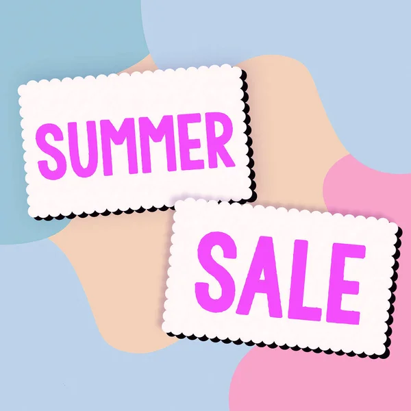 Handwriting Text Summer Sale Word Special Type Discount Merchandise Imposed — Stock Photo, Image