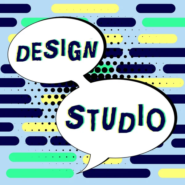 Signo Texto Que Muestra Design Studio Concepto Que Significa Entorno —  Fotos de Stock