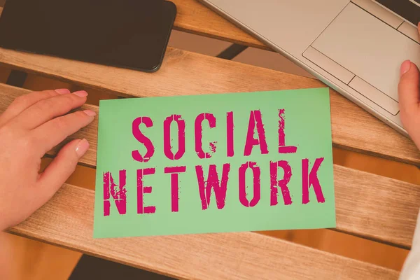 Kézírás Szöveg Social Network Concept Jelentése Interperszonális Kapcsolattal Összekapcsolt Egyén — Stock Fotó