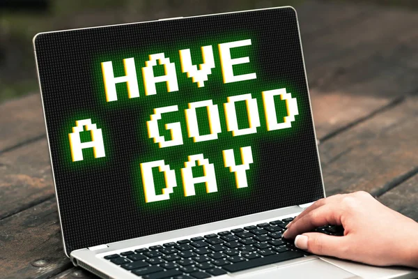 Znaki Pisma Ręcznego Have Good Day Business Approach Nice Gesture — Zdjęcie stockowe