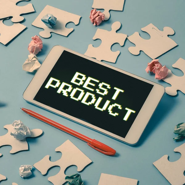 Conceptuele Bijschrift Beste Product Business Concept Een Bepaald Goed Dat — Stockfoto