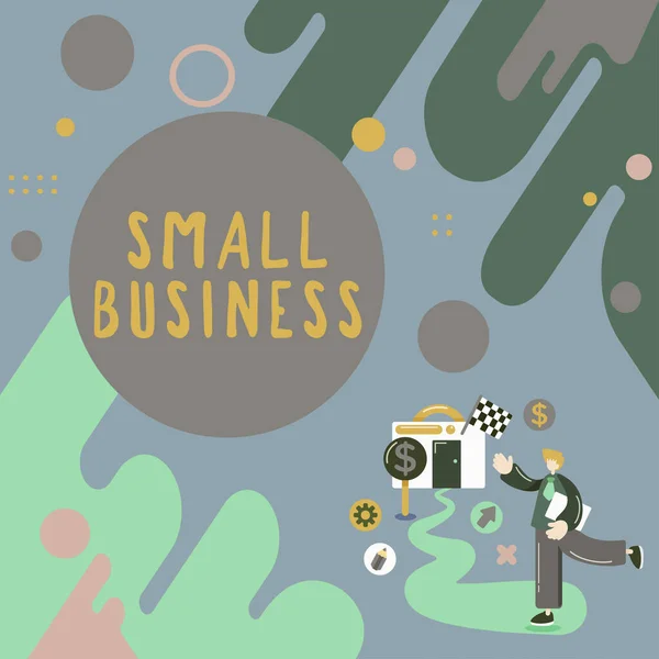 Έννοια Λεζάντα Small Business Internet Concept Μια Εξατομικευμένη Επιχείρηση Γνωστή — Φωτογραφία Αρχείου
