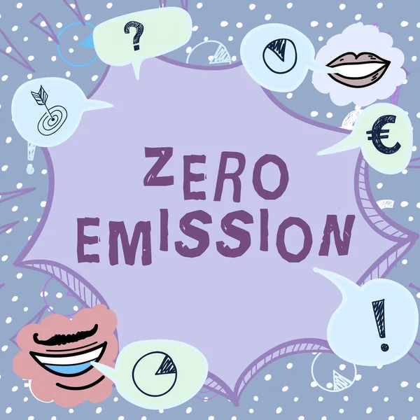 Bildunterschrift Zero Emission Internet Konzept Bezieht Sich Auf Einen Motor — Stockfoto