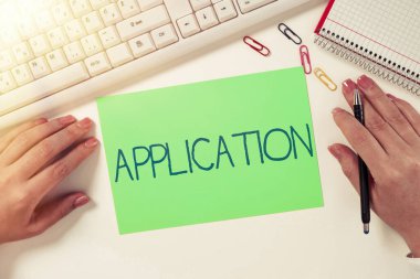 Metin Uygulaması, İş Gösterimi yazılıyor Resmi ve genellikle yazılı bir form için bir sıralama