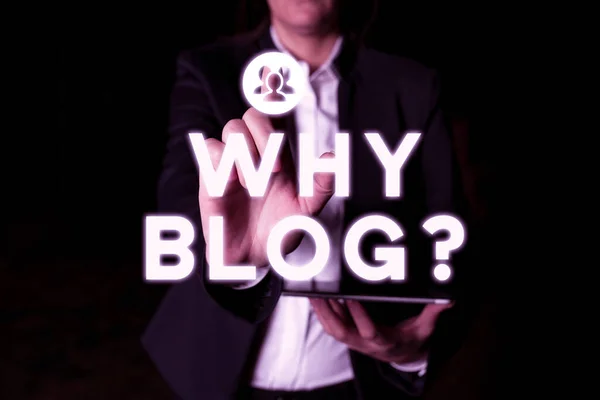 Zarejestruj Wyświetlanie Dlaczego Blogquestion Biznes Pomysł Powód Dlaczego Regularnie Rejestruje — Zdjęcie stockowe