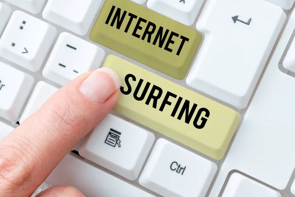 Text Mit Inspiration Surfen Internet Word Zum Surfen Internet Navigieren — Stockfoto