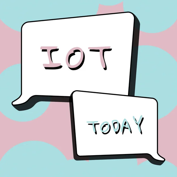 Text Som Visar Inspiration Iot Word Internet Things Överför Data — Stockfoto
