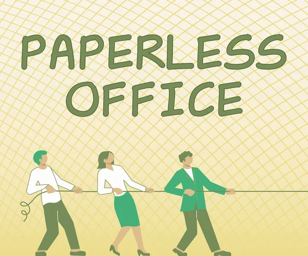 Texto Que Muestra Inspiración Paperless Office Visión General Del Entorno —  Fotos de Stock