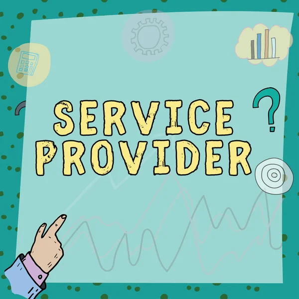 Text Caption Presenting Service Provider Concept Meaning Company Provides Subscribers — Stock Photo, Image