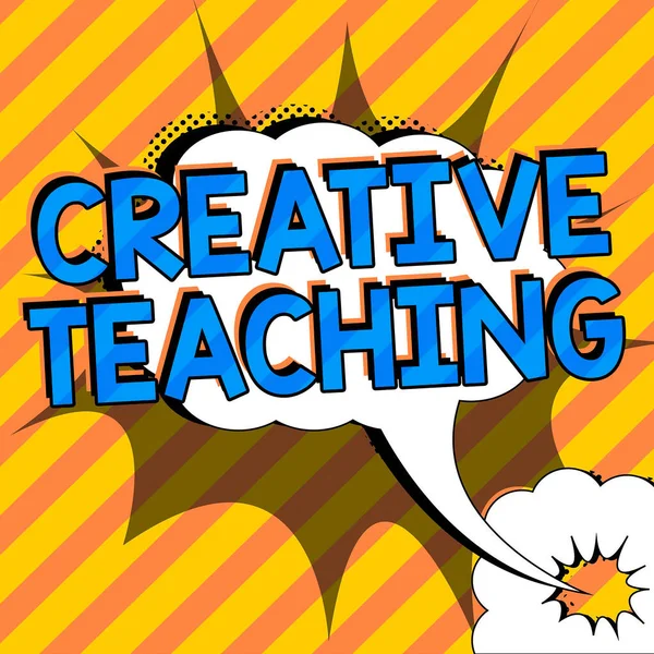 Pokaz Konceptualny Creative Teaching Concept Oznacza Akt Coachingu Nowatorski Sposób — Zdjęcie stockowe