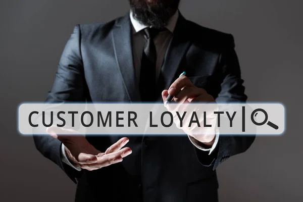 Handschrift Text Kundenloyalität Geschäftskonzept Käufer Halten Positiven Erfahrungen Und Zufriedenheit — Stockfoto