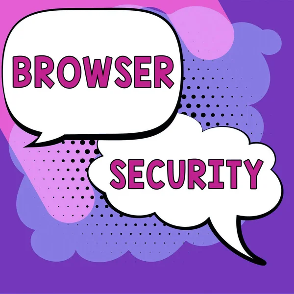 Visualización Conceptual Browser Security Seguridad Idea Negocio Para Los Navegadores —  Fotos de Stock
