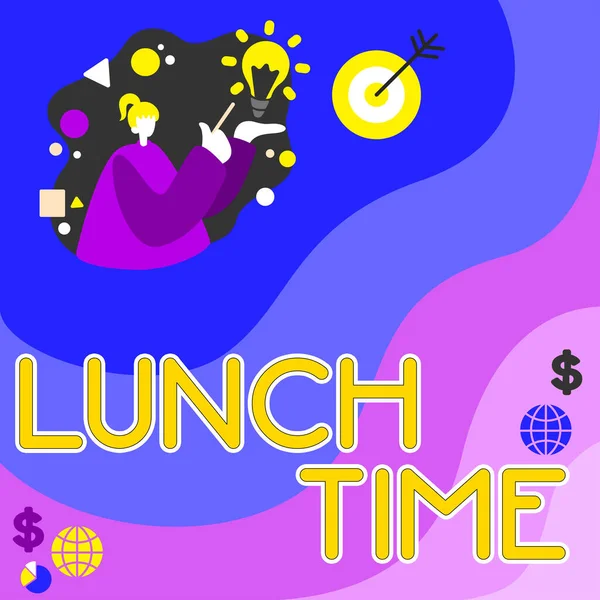 Lunch Time Business Conception Meal Day Breakfast Dinner — 스톡 사진