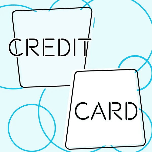 Kreditkarte Geschäftsübersicht Eine Elektronische Und Plastische Zahlungsmethode Für Den Warenkauf — Stockfoto