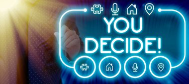 Kavramsal başlık Karar Verin, İnternet Kavramı Birine bir takım seçenekler üzerinde karar verme şansı verir