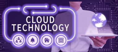 Kavramsal başlık Cloud Technology, bilgisayar sistem kaynaklarının talep edilebilirliği üzerine kavram