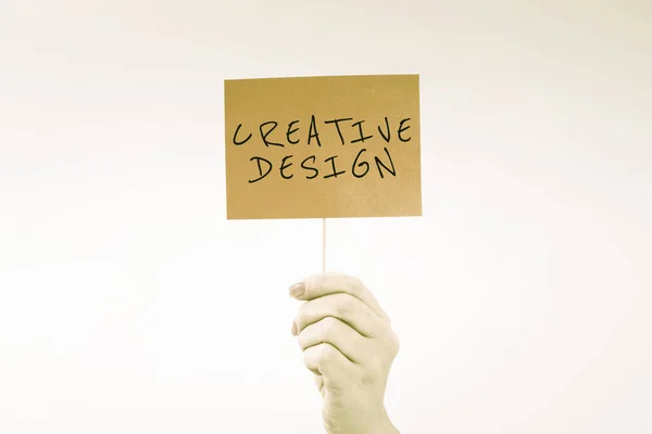 Texto Que Mostra Inspiração Design Criativo Visão Geral Negócio Elemento — Fotografia de Stock