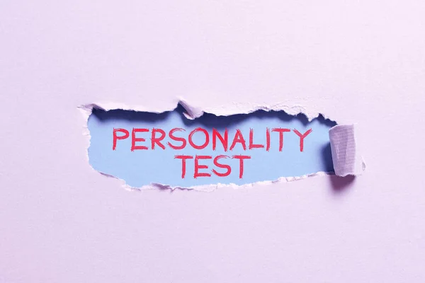 Text Caption Presenting Personality Test Conceptual Photo Method Assessing Human — Stock Photo, Image