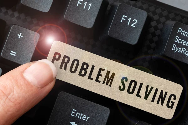 Titulek Textu Představující Řešení Problémů Word Dobrou Schopnost Najít Řešení — Stock fotografie