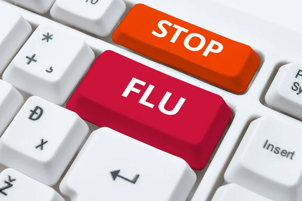 Handwriting Text Stop Flu Word Put End Viral Infection Your — Stock Photo, Image