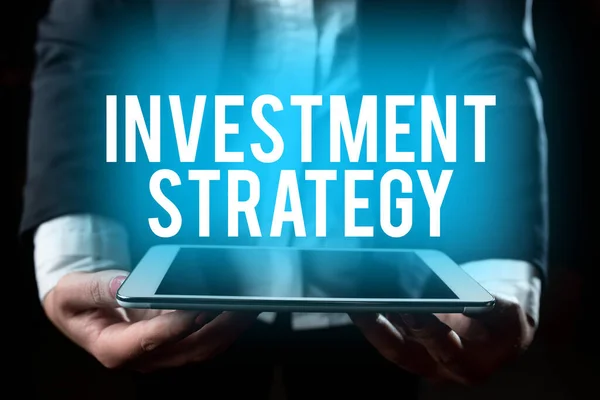 Концептуальный Дисплей Инвестиционная Стратегия Бизнес Концепция Набор Правил Поведение Инвестора — стоковое фото