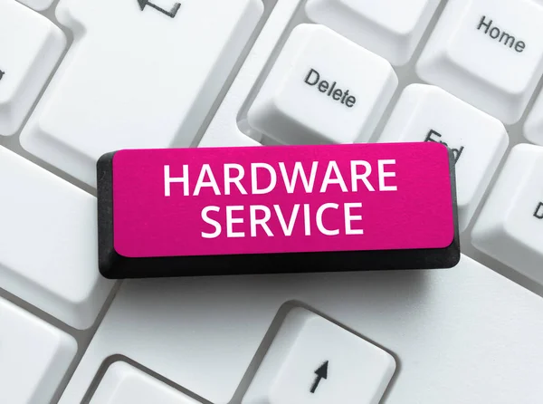 Conceptuele Bijschrift Hardware Service Concept Betekenis Handeling Van Het Ondersteunen — Stockfoto
