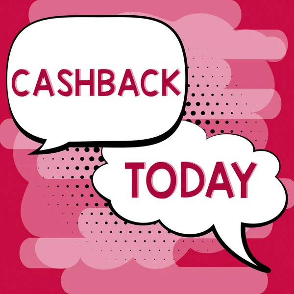 Tekst Bijschrift Met Cashback Bedrijfsoverzicht Dat Een Vorm Van Stimulans — Stockfoto