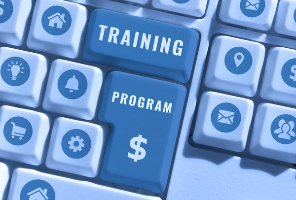 Writing displaying text Training Program, Internet Concept learn specific knowledge or skills to improve performance
