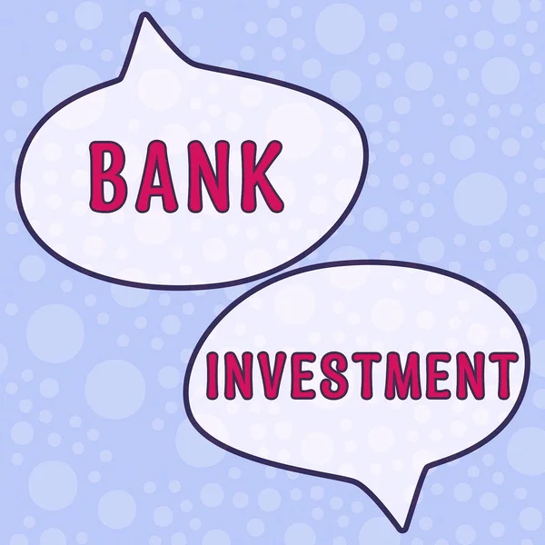 Firma Escritura Mano Bank Investment Word Escrito Intermediario Financiero Que — Foto de Stock