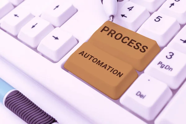 Sign displaying Process Automation, Internet Concept the use of technology to automate business actions