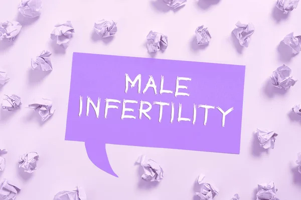 Exhibición Conceptual Infertilidad Masculina Internet Concepto Incapacidad Causar Embarazo Fértil — Foto de Stock