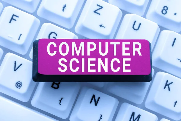 Εννοιολογική Λεζάντα Επιστήμη Υπολογιστών Word Γράφτηκε Στη Μελέτη Τόσο Του — Φωτογραφία Αρχείου