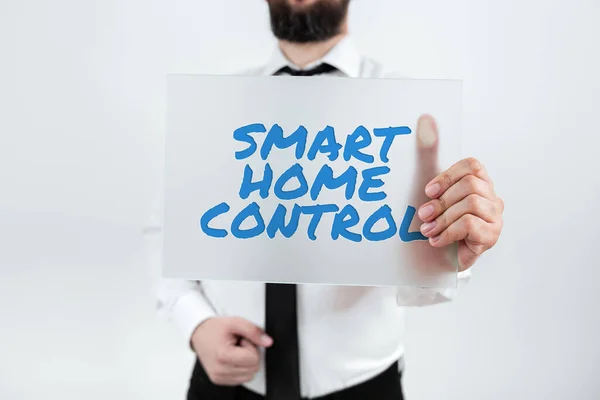 Text Som Visar Inspiration Smart Home Control Word Internet Things — Stockfoto