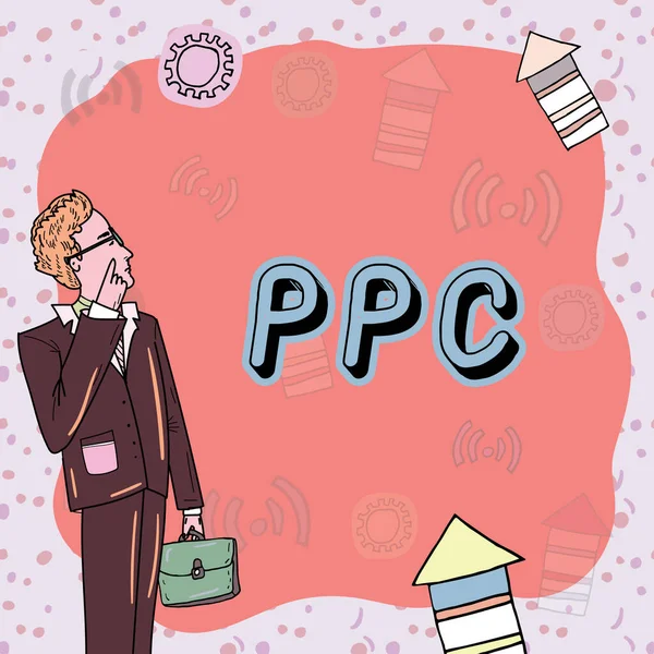 Håndskrift Tegn Ppc Internet Concept Payperclick Måde Bruge Søgemaskine Reklame - Stock-foto