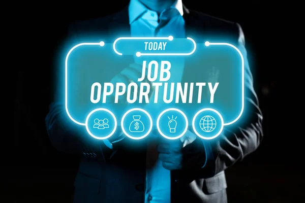 Job Opportunity Business Überblick Über Eine Beschäftigungsmöglichkeit Oder Die Chance — Stockfoto