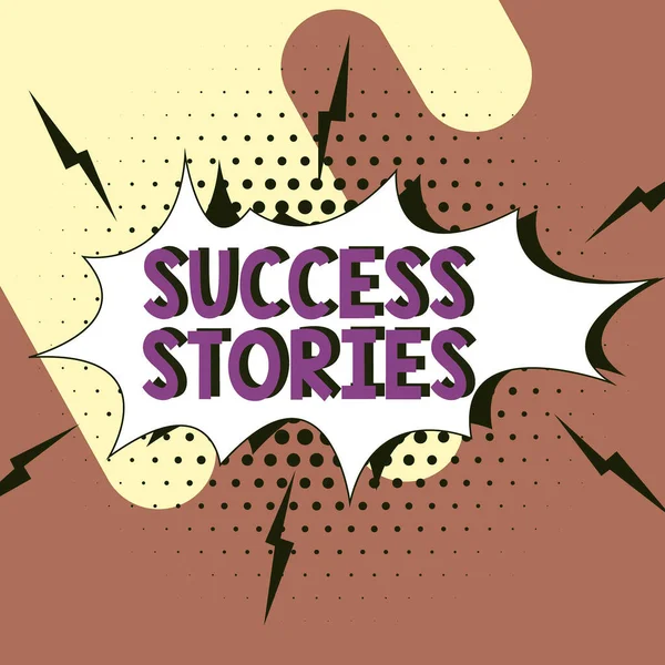 Text Showing Inspiration Success Stories Word Written Chronicle Displaying Great — Stock Photo, Image