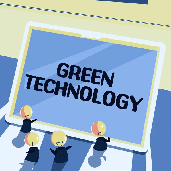 Podpis Koncepcyjny Green Technology Business Idea Odwrócić Wpływ Działalności Człowieka — Zdjęcie stockowe