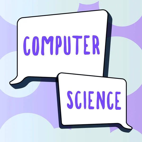 Text Showing Inspiration Computer Science Internet Concept Study Both Computer — Stock Photo, Image