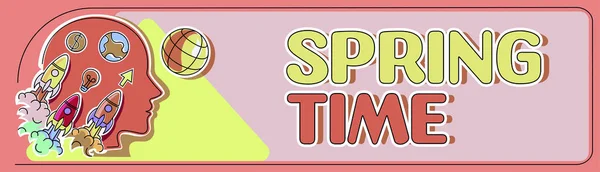 Sign Displaying Spring Time Concept Meaning Temperate Season Year Identified — Stock Photo, Image