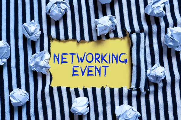 stock image Text caption presenting Networking Event, Internet Concept Developing and using contacts made in business for purposes