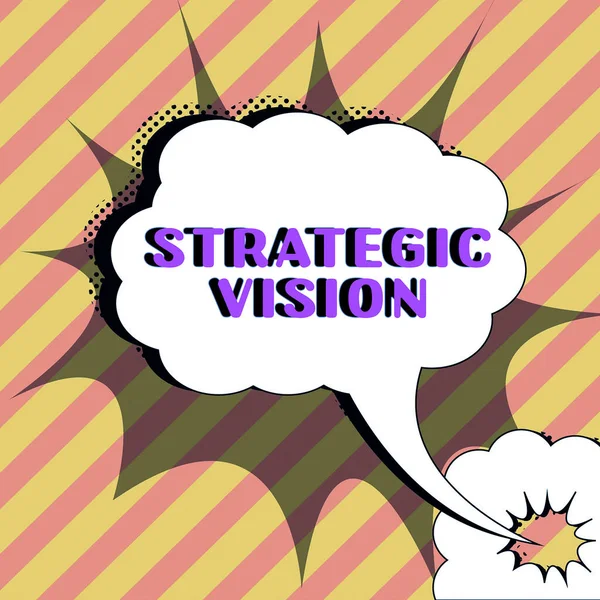 Inspiration Showing Sign Strategic Vision Business Concept Clarifies Direction Organisation — Stock Photo, Image