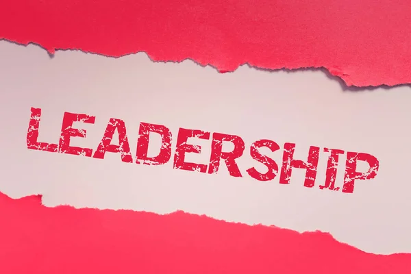 Leadership Concept Care Înseamnă Arta Motiva Acționeze Vederea Atingerii Unui — Fotografie, imagine de stoc