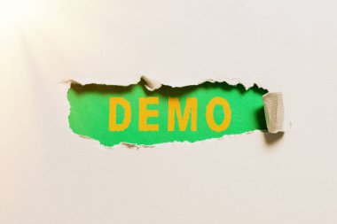 El yazısı göstergesi Demo, iş konsepti örnekleme ekran ifadesi görsel iletişim yansıması gösterir