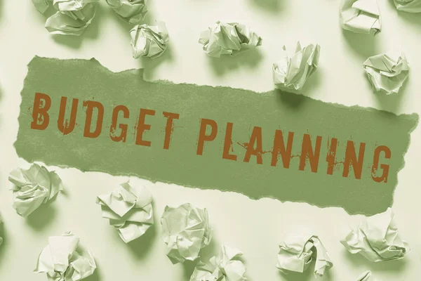 Текстовий Знак Показує Планування Бюджету Бізнес Концепція Процесу Побудови Бюджету — стокове фото